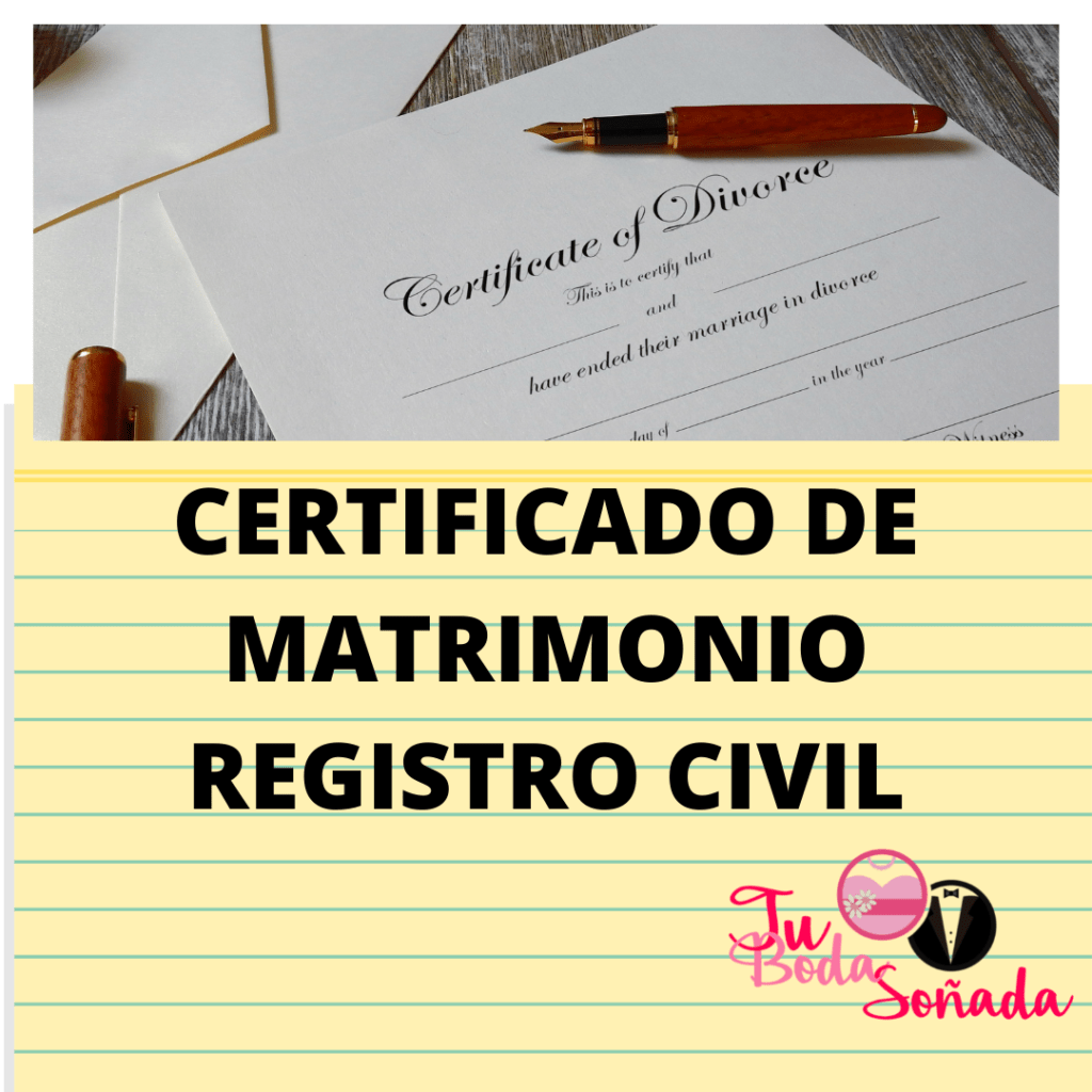 certificado de matrimonio registro civil